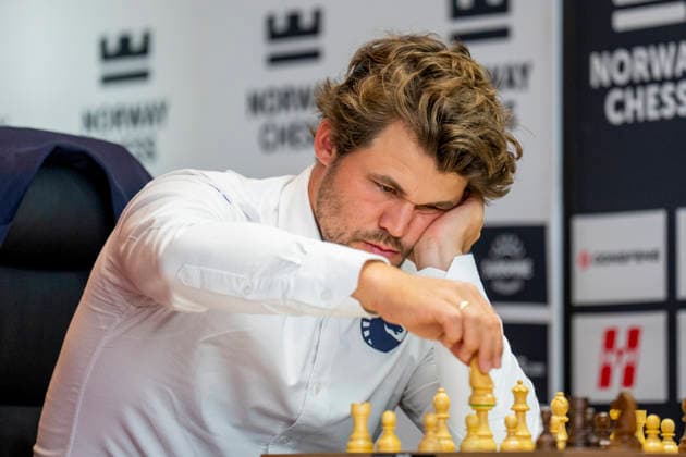 Norway Chess 2026 Oslo, Norway 20260526 Magnus Carlsen during the Norway Chess 2026 chess tournament at Deichman Bjorvika in Oslo Photo Fredrik Varfjell NTB Oslo Norway EDITORIAL USE ONLY RESTRICTED USE FOR BETTING COMPANIES  Copyright: xFredrikxVarfjellx xNTBx