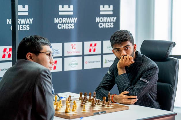 Norway Chess 2026 Oslo, Norway 20260526 Wesley So from the USA against Gukesh Dommaraju from India during the Norway Chess 2026 chess tournament at Deichman Bjorvika in Oslo Photo Fredrik Varfjell NTB Oslo Norway EDITORIAL USE ONLY RESTRICTED USE FOR BETTING COMPANIES  Copyright: xFredrikxVarfjellx xNTBx