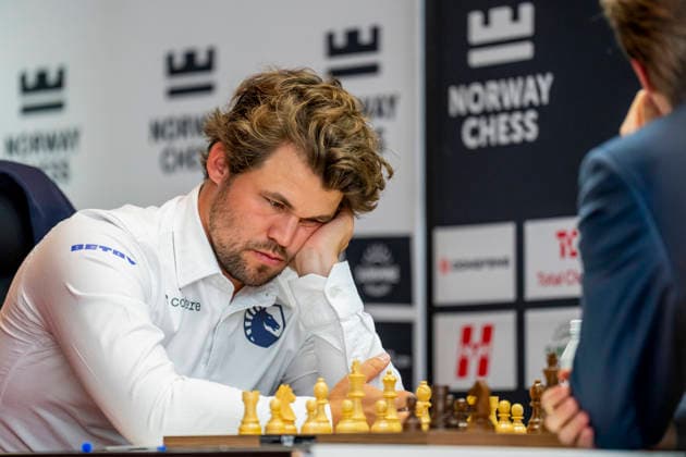 Norway Chess 2026 Oslo, Norway 20260526 Magnus Carlsen against Vincent Keymer from Germany during the Norway Chess 2026 chess tournament at Deichman Bjorvika in Oslo Photo Fredrik Varfjell NTB Oslo Norway EDITORIAL USE ONLY RESTRICTED USE FOR BETTING COMPANIES  Copyright: xFredrikxVarfjellx xNTBx