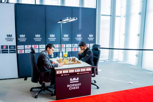 Norway Chess 2026 Oslo, Norway 20260526 Wesley So from the USA against Gukesh Dommaraju from India during the Norway Chess 2026 chess tournament at Deichman Bjorvika in Oslo Photo Fredrik Varfjell NTB Oslo Norway EDITORIAL USE ONLY RESTRICTED USE FOR BETTING COMPANIES  Copyright: xFredrikxVarfjellx xNTBx