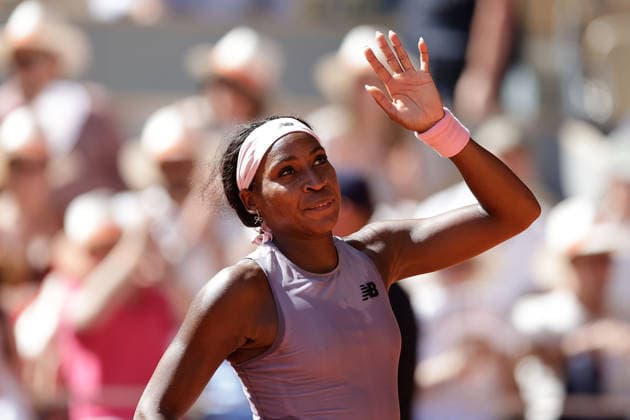 French Open Coco Gauff United States celebrate, applauds the fans during at the 2026 Roland Garros tournament in Paris, FRANCE, on May 26 2026 Copyright: AntonioxBorga