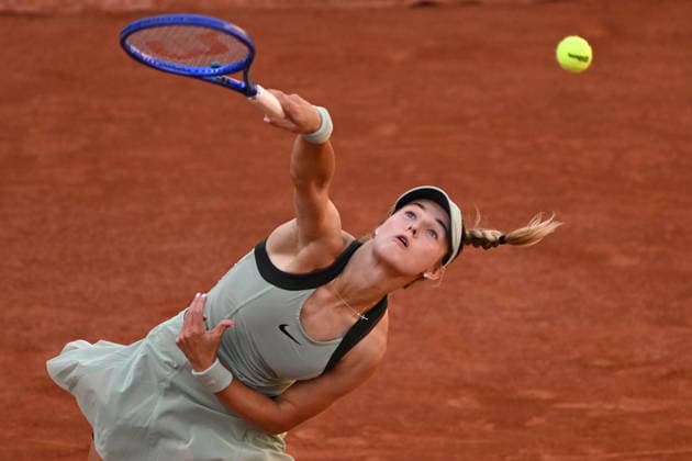 2026 French Open - Day 3 PARIS, FRANCE - MAY 26: Anna Kalinskaya in action against Lois Boisson (not seen) of France during the Women s Singles first round match on Day Three of the 2026 French Open at Roland Garros on May 26, 2026 in Paris, France. Burak Akbulut Anadolu Paris France. Editorial use only. Please get in touch for any other usage.  Copyright: x2026xAnadoluxBurakxAkbulutx