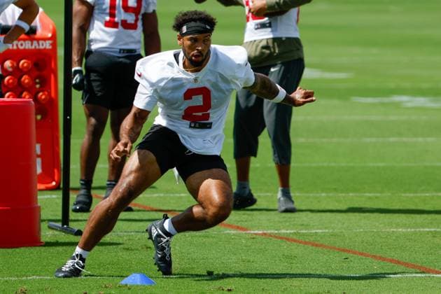 May 26, 2026, Tampa, Florida, USA: Tampa Bay Buccaneers wide receiver Emeka Egbuka (2) runs a route during OTA at the AdventHealth Training Center in Tampa on Tuesday, May 26, 2026. Florida News - May 26, 2026  - ZUMAs70_ 0857621328st Copyright: xJeffereexWoox