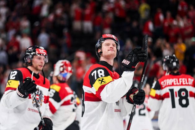 Ice hockey, Eishockey - IIHF WC 2026 ZURICH,SWITZERLAND,26.MAY.26 - ICE HOCKEY - IIHF Ice Hockey World Championship, WM, Weltmeisterschaft 2026, group stage, USA vs Austria. Image shows Thimo Nickl (AUT).  GEPAxpictures xMaticxKlansek