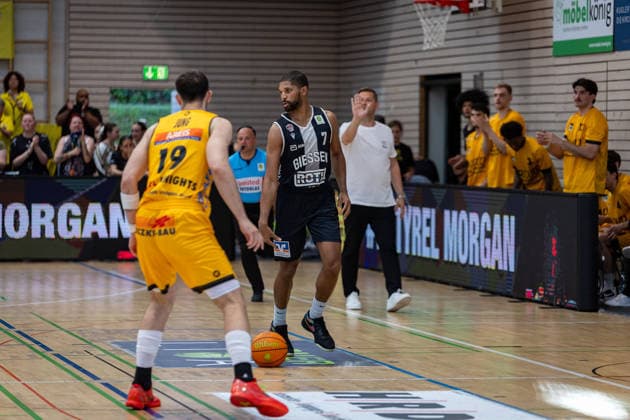 Aeneas Jung Bozic Estriche Knights Kirchheim, 19 Gie07 GER, Bozic Estriche Knights Kirchheim vs Giessen 46ers, BARMER 2 Basketball Bundesliga, Playoffs Semifinal Game 3, Season 2025 2026, 26 05 2026 GER, Bozic Estriche Knights Kirchheim vs Giessen 46ers, BARMER 2 Basketball Bundesliga, Playoffs Semifinal Game 3, Season 2025 2026, 26 05 2026 Goeppingen Copyright: xEibner-Pressefoto NinaxSanderx EP_NSR