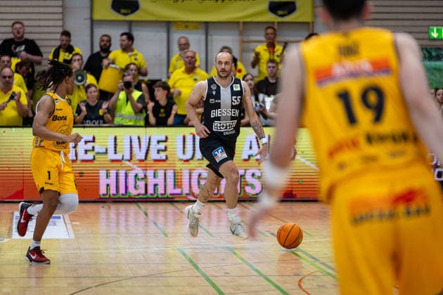 Simon Krajcovic Giessen 46ers, 55 GER, Bozic Estriche Knights Kirchheim vs Giessen 46ers, BARMER 2 Basketball Bundesliga, Playoffs Semifinal Game 3, Season 2025 2026, 26 05 2026 GER, Bozic Estriche Knights Kirchheim vs Giessen 46ers, BARMER 2 Basketball Bundesliga, Playoffs Semifinal Game 3, Season 2025 2026, 26 05 2026 Goeppingen Copyright: xEibner-Pressefoto NinaxSanderx EP_NSR