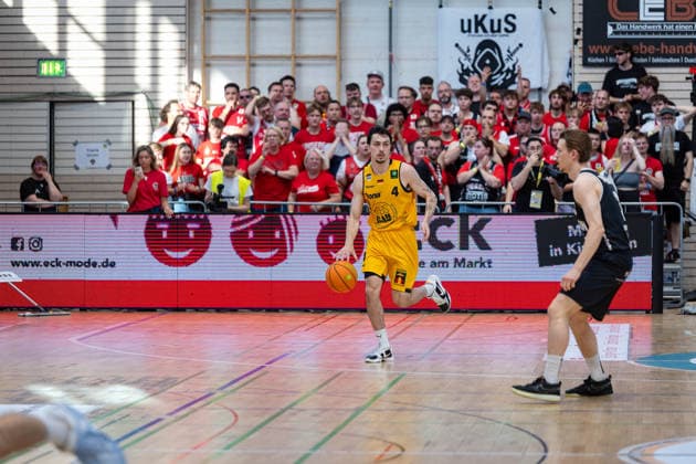 Adnan Arslanagic Giessen 46ers, 04 GER, Bozic Estriche Knights Kirchheim vs Giessen 46ers, BARMER 2 Basketball Bundesliga, Playoffs Semifinal Game 3, Season 2025 2026, 26 05 2026 GER, Bozic Estriche Knights Kirchheim vs Giessen 46ers, BARMER 2 Basketball Bundesliga, Playoffs Semifinal Game 3, Season 2025 2026, 26 05 2026 Goeppingen Copyright: xEibner-Pressefoto NinaxSanderx EP_NSR