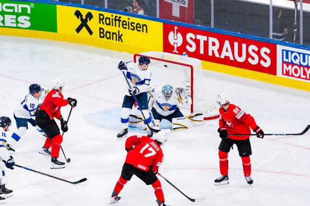 ZURICH, SWITZERLAND - MAY 26: Goal 2:0 from Ken Jaeger (Switzerland, 17) during the Preliminary Round - Group A Match 55 between Switzerland and Finland at the IIHF Ice hockey, Eishockey World Championship, WM, Weltmeisterschaft 2026, Swiss Life Arena on May 26, 2026 in Zurich, Switzerland. Zurich Switzerland Copyright: xTimoxSteinx