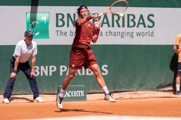 2026-05-26 2026 French Open - Day Three PARIS, FRANCE - MAY 26: Zhizhen Zhang of China during Day Three of the 2026 French Open at Roland Garros on May 26, 2026 in Paris, France. (Photo by Marleen Fouchier BSR Agency) Paris France Content not available for redistribution in The Netherlands directly or indirectly through any third parties. Copyright: xBSRxAgencyx