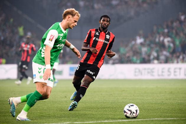 AS Saint Etienne v OGC Nice - Ligue 1 McDonald s 2025 2026 - Relegation Promotion Playoffs 25 Mohamed-Ali CHO (ogcn) during the Ligue 1 Relegation Promotion match between Saint Etienne and Nice at Stade Geoffroy-Guichard on May 26, 2026 in Saint-Etienne, France. Saint-Etienne France  Copyright: xFEPx 776502188