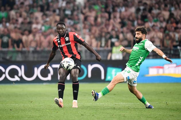 AS Saint Etienne v OGC Nice - Ligue 1 McDonald s 2025 2026 - Relegation Promotion Playoffs 33 Antoine MENDY (ogcn) during the Ligue 1 Relegation Promotion match between Saint Etienne and Nice at Stade Geoffroy-Guichard on May 26, 2026 in Saint-Etienne, France. Saint-Etienne France  Copyright: xFEPx 776502188