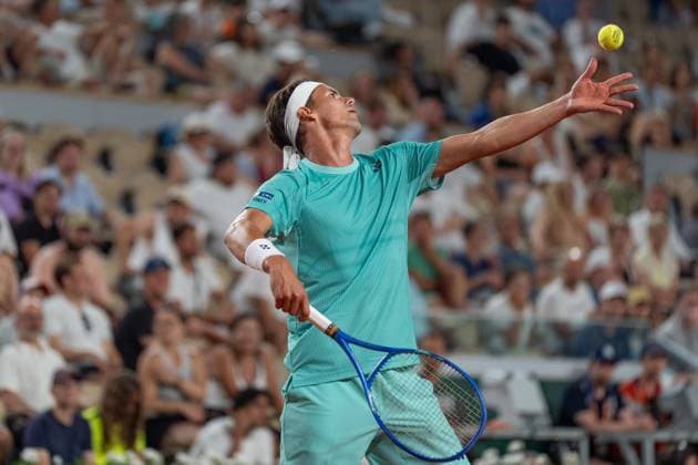 2026-05-26 2026 French Open - Day Three PARIS, FRANCE - MAY 26: Daniel Altmaier of Germany during Day Three of the 2026 French Open at Roland Garros on May 26, 2026 in Paris, France. (Photo by Marleen Fouchier BSR Agency) Paris France Content not available for redistribution in The Netherlands directly or indirectly through any third parties. Copyright: xBSRxAgencyx