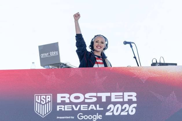 May 26, 2026, New York, Ny, United States: Dj Amy Robbins during United States national team, Nationalteam an event to announce the squad for the 2026 World Cup at Pier 17 in New York, United States, on Tuesday, May 26. New York United States - ZUMAv122 20260526_aap_v122_001 Copyright: xWilliamxVolcovx