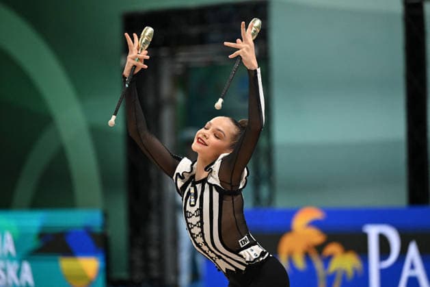 OTHER - Gymnastics - European Championships in Rhythmic gymnastics, Rhythmische Sportgymnastik, RSG Photo by IPA ABACAPRESS.COM85103694 - KRAINSKA Sofiia (UKR) during European Championships in Rhythmic Gymnastics, Gymnastics in Varna, Bulgaria, May 27 2026 Varna Bulgaria  Copyright: xIPAxSport ABACAx