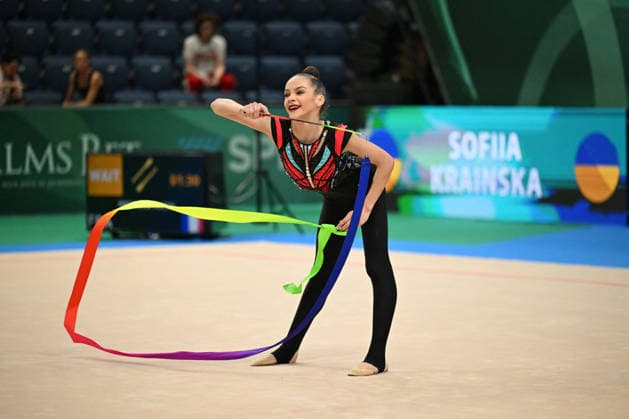 OTHER - Gymnastics - European Championships in Rhythmic gymnastics, Rhythmische Sportgymnastik, RSG Photo by IPA ABACAPRESS.COM85103916 - KRAINSKA Sofiia (UKR) during European Championships in Rhythmic Gymnastics, Gymnastics in Varna, Bulgaria, May 27 2026 Varna Bulgaria  Copyright: xIPAxSport ABACAx