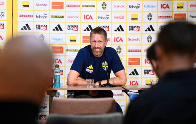 STOCKHOLM, SWEDEN 20260527 Swedens national coach Graham Potter, during a press conference as the national team gathers for the World Cup STOCKHOLM SWEDEN x10060x  Copyright: xHenrikxMontgomery TTx PRESSTRÄFF MED GRAHAM POTTER