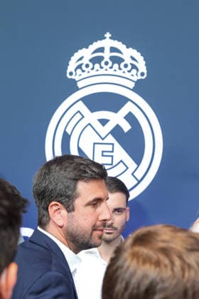 ESP Riquelme press conference Enrique Riquelme presents his candidacy for the Real Madrid presidential elections in the presence of club members socios in Madrid May 27 2026 Madrid Spain Copyright: xAlbaxPachecox xAgenciaxLOFx