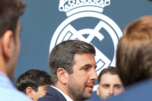 ESP Riquelme press conference Enrique Riquelme presents his candidacy for the Real Madrid presidential elections in the presence of club members socios in Madrid May 27 2026 Madrid Spain Copyright: xAlbaxPachecox xAgenciaxLOFx