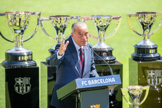 OFFICIAL FAREWELL CEREMONY FOR ALEXIA PUTELLAS SPOTIFY CAMP NOU. BARCELONA May 27,2026 Farewell ceremony for Alexia Putellas SPOTIFY CAMP NOU MAY 27, 2026 Rafa Yuste acting president of FC Barcelona, Barca during Alexia Putellas farewell ceremony at at Spotify Camp Nou in Barcelona, Spain. Barcelona ESP Copyright: xS.xRosx