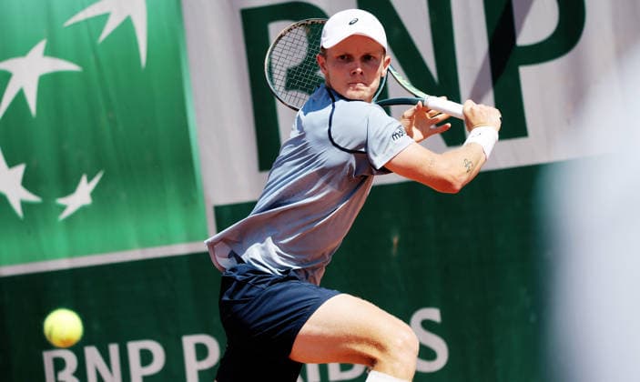 TENNIS - French Open 2026 PARIS,FRANCE,27.MAY.26 - TENNIS - ATP, Tennis Herren World Tour, French Open, Roland Garros, Grand Slam. Image shows Jesper de Jong (NED).  GEPAxpictures xMatthiasxHauer