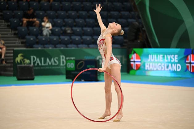 IPA85106922 - HAUGSLAND Julie Lyse (NOR) during European Championships in Rhythmic gymnastics, Rhythmische Sportgymnastik, RSG Gymnastics in Varna, Bulgaria, May 27 2026  Copyright: xFilippoxTomasi IPAxSportx xx 85106922