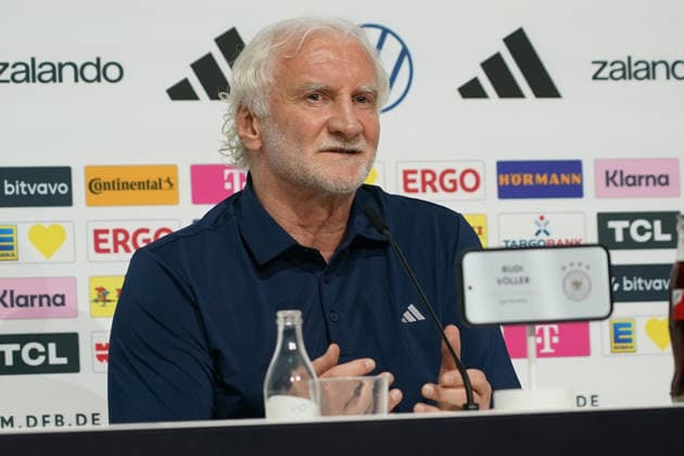 Sports Director Rudi Völler Germany Germany at the opening press conference of the World Cup training camp Herzo Base 27 05 2026 German national team, training camp for World Cup preparation, Home Ground, HerzoBase, World of Adidas, Herzogenaurach