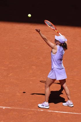 Iga Swiatek, POL, during first round of 2026 French Open at Roland Garros, Paris, 27 05 2026