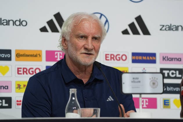 Sports Director Rudi Völler Germany Germany at the opening press conference of the World Cup training camp Herzo Base 27 05 2026 German national team, training camp for World Cup preparation, Home Ground, HerzoBase, World of Adidas, Herzogenaurach