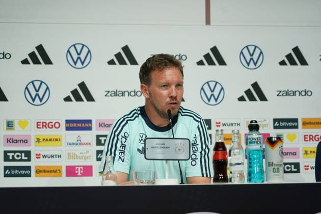 National coach Julian Nagelsmann Germany Germany at the opening press conference of the World Cup training camp Herzo Base 27 05 2026 German national team, training camp for World Cup preparation, Home Ground, HerzoBase, World of Adidas, Herzogenaurach