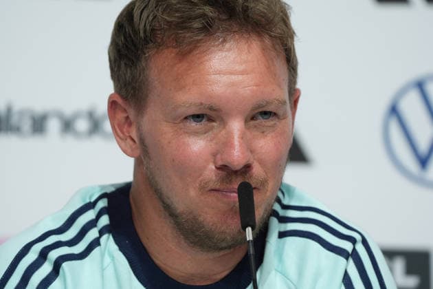 National coach Julian Nagelsmann Germany Germany at the opening press conference of the World Cup training camp Herzo Base 27 05 2026 German national team, training camp for World Cup preparation, Home Ground, HerzoBase, World of Adidas, Herzogenaurach
