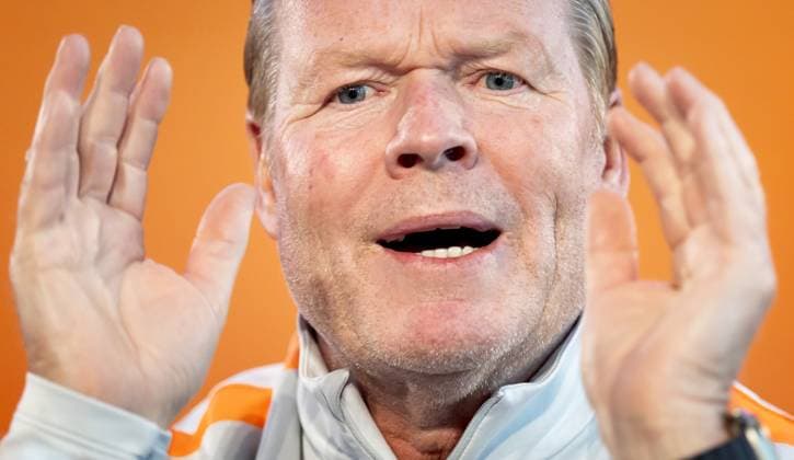 ZEIST - National coach Ronald Koeman during a press conference, PK, Pressekonferenz in which he provides an explanation of the World Cup squad. KOEN VAN WEEL ANP xVIxANPxSportx xxANPxIVx 559444868 originalFilename: 559444868.jpg