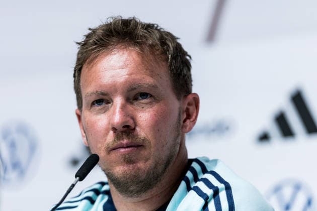 HERZOGENAURACH, GERMANY - MAY 27: Julian Nagelsmann (Head Coach Germany) during the press conference, PK, Pressekonferenz to start the trainings camp of Germany to prepare for the FIFA World Cup, WM, Weltmeisterschaft, Fussball 2026 on May 27, 2026 in Herzogenaurach, Germany. Bavaria Germany Copyright: xSteffiexWunderlx
