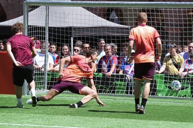 UEFA Conference League Final Legends Match at the Fan Festival Leipzig, 27 05 26 RenÃ Adler concedes a goal during the Legends Match at the Fan Festival on the Market Square Leipzig, on the occasion of the UEFA Conference League Final, 27 05 26 Copyright: xBEAUTIFULxSPORTS JanxKaeferx