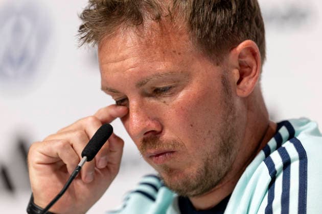 27 05 2026, Football DFB national team Germany, training camp before the World Cup, kick-off press conference in the HALFTIME media center at ADIDAS, in Herzogenaurach Coach Julian Nagelsmann Germany
