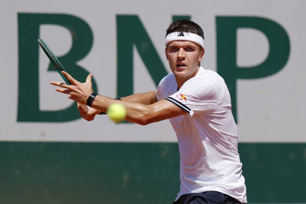 Czech tennis player Jakub Mensik, the2nd round of the French Open 2026 on the Roland Garros courts in Paris, France, on May 27, 2026. (CTKxPhoto PavelxLebeda) CTKPhotoF202605270013401  CTKPhotoF202605270013401