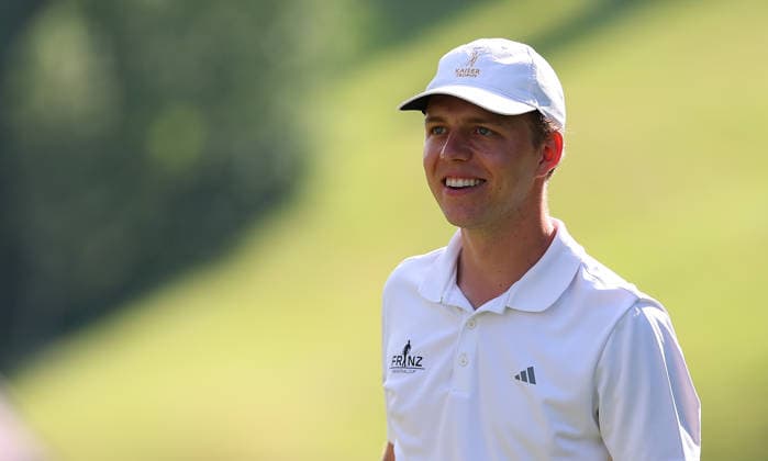 GOLF - Austrian Alpine Open KITZBUEHEL,AUSTRIA,27.MAY.26 - GOLF - DP World Tour, Austrian Alpine Open, GC Kitzbuehel-Schwarzsee-Reith, ProAm. Image shows Joel Beckenbauer.  GEPAxpictures xAmirxBeganovic