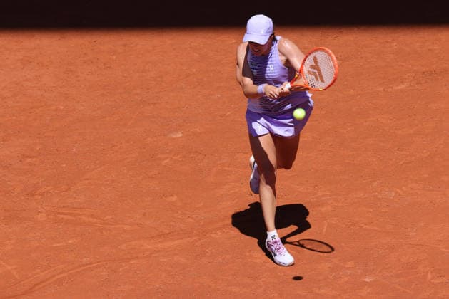 Iga Swiatek, POL, during first round of 2026 French Open at Roland Garros, Paris, 27 05 2026