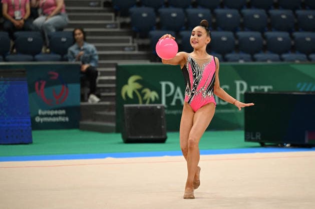 OTHER - Gymnastics - European Championships in Rhythmic gymnastics, Rhythmische Sportgymnastik, RSG Photo by IPA ABACAPRESS.COM85112406 - PUCETAITE Abigele (LTU) during European Championships in Rhythmic Gymnastics, Gymnastics in Varna, Bulgaria, May 27 2026 Varna Bulgaria  Copyright: xIPAxSport ABACAx