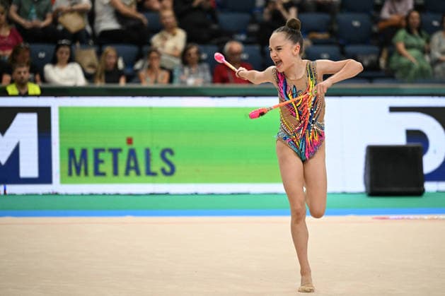 OTHER - Gymnastics - European Championships in Rhythmic gymnastics, Rhythmische Sportgymnastik, RSG Photo by IPA ABACAPRESS.COM85112398 - ROMANYUK Vasilisa (CYP) during European Championships in Rhythmic Gymnastics, Gymnastics in Varna, Bulgaria, May 27 2026 Varna Bulgaria  Copyright: xIPAxSport ABACAx