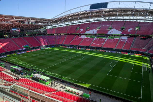 Crystal Palace FC v Rayo Vallecano de Madrid - UEFA Conference League A general view shows the Red Bull Arena prior to the UEFA Conference League 2025 26 final football match between Crystal Palace FC and Rayo Vallecano de Madrid. Leipzig Germany Copyright: xNicolòxCampox