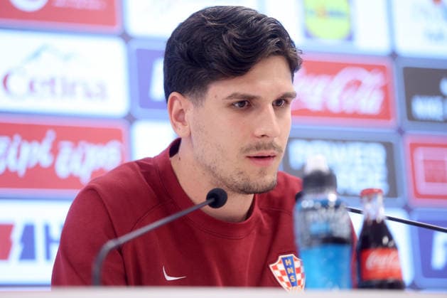 press conference, PK, Pressekonferenz of Igor Matanovic and Martin Erlic Igor Matanovic speaks during a Croatia national football team press conference at the Rujevica Stadium in Rijeka, Croatia, on May 27, 2026, ahead of friendly matches against Belgium and Slovenia as part of the team s pre-World Cup training.  NelxPavletic PIXSELL