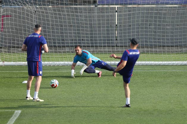 Training session of Croatian national football team Dominik Kotarski of Croatia during a training session at Rujevica Stadium in Rijeka, Croatia, on May 27, 2026. The Croatian national football team is holding a pre-World Cup training camp ahead of friendly matches against Belgium and Slovenia.  NelxPavletic PIXSELL
