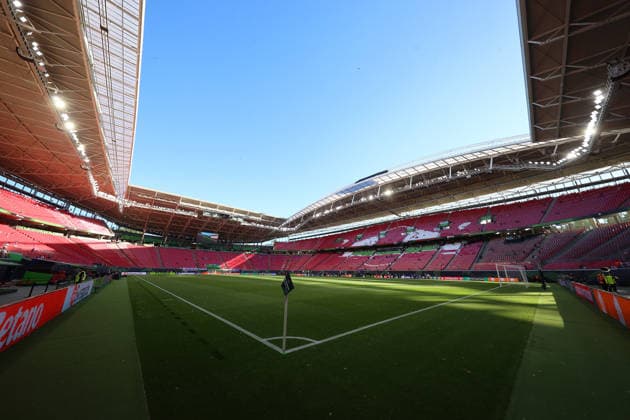 27 05 2026, xtgx, Football UEFA Conference League Final 2026, Crystal Palace Rayo Vallecano v l Indoor, Lawn, Tribunes, Tribune, Pitch UEFA REGULATIONS PROHIBIT ANY USE OF PHOTOGRAPHS as IMAGE SEQUENCES and or QUASI VIDEO Red Bull Arena