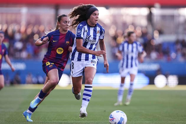 May 27, 2026, Sant Joan Despi, Barcelona, Spain: Andreia De Jesus Jacinto of Real Sociedad in action during the Spanish Women league, Liga F, football match played between FC Barcelona, Barca and Real Sociedad at Johan Cruyff Stadium on May 27, 2026 in Sant Joan Despi, Barcelona. Sant Joan Despi Spain - ZUMAa181 20260527_zaa_a181_068 Copyright: xJavierxBorregox