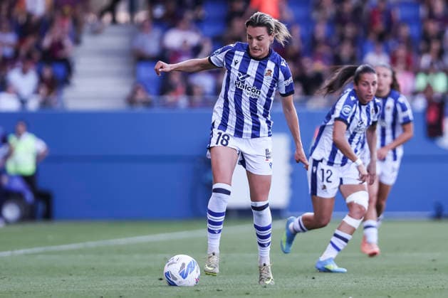 May 27, 2026, Sant Joan Despi, Barcelona, Spain: Claire Marie Anne Lavogez of Real Sociedad in action during the Spanish Women league, Liga F, football match played between FC Barcelona, Barca and Real Sociedad at Johan Cruyff Stadium on May 27, 2026 in Sant Joan Despi, Barcelona. FC Barcelona V Real Sociedad - Liga F  - ZUMAa181 20260527_zaa_a181_071 Copyright: xJavierxBorregox
