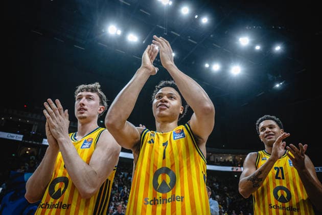 Basketball Berlin 27 05 2026 Season 2025 2026 EasyCredit BBL 1 Bundesliga Men, Men Playoffs Quarterfinals Game 5 Alba Berlin RASTA Vechta Cheers Alba Jack Kayil Alba Berlin, No 07