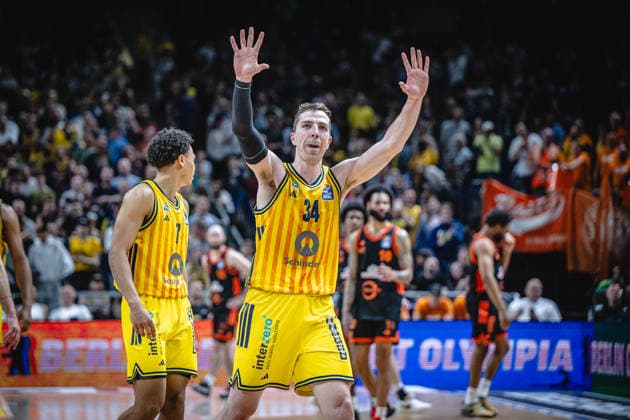 Basketball Berlin 27 05 2026 Season 2025 2026 EasyCredit BBL 1 Bundesliga Men, Men Playoffs Quarterfinals Game 5 Alba Berlin RASTA Vechta Justin Bean Alba Berlin, No 34 Jubel