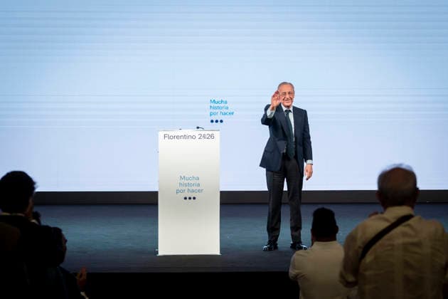 May 27, 2026, Madrid, Madrid, Spain: Florentino Perez attends during his presentation of his candidacy for the presidency of Real Madrid at the Melia Castilla Hotel on May 27, 2026, in Madrid, Spain. Presentation Of Candidacy Of Florentino Perez For Real Madrid Presidency  - ZUMAa181 20260527_zaa_a181_086 Copyright: xAngelxPerezxMecax