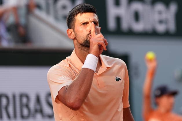 2026-05-27 2026 French Open - Day Four PARIS, FRANCE - MAY 27: Novak Djokovic of Serbia during Day Four of the 2026 French Open at Roland Garros on May 27, 2026 in Paris, France. (Photo by Marleen Fouchier BSR Agency) Paris France Content not available for redistribution in The Netherlands directly or indirectly through any third parties. Copyright: xBSRxAgencyx