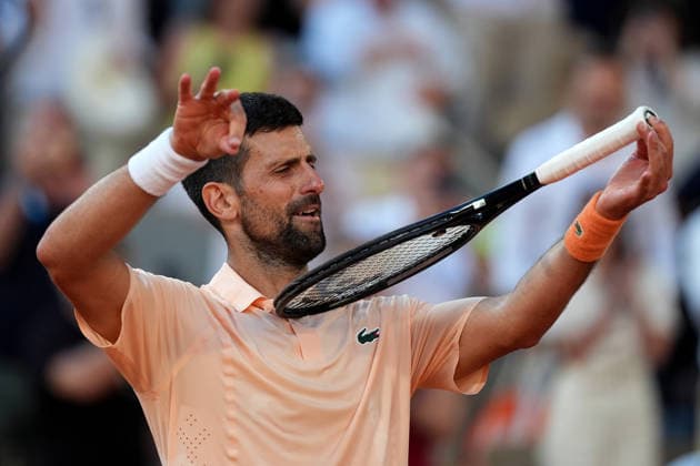 2026-05-27 2026 French Open - Day Four PARIS, FRANCE - MAY 27: Novak Djokovic of Serbia during Day Four of the 2026 French Open at Roland Garros on May 27, 2026 in Paris, France. (Photo by Marleen Fouchier BSR Agency) Paris France Content not available for redistribution in The Netherlands directly or indirectly through any third parties. Copyright: xBSRxAgencyx